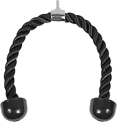 Corda Para Tríceps Academia – Puxador de Cabo Cruzado – Polipropileno Resistente com Pegada Antiderrapante – 68cm