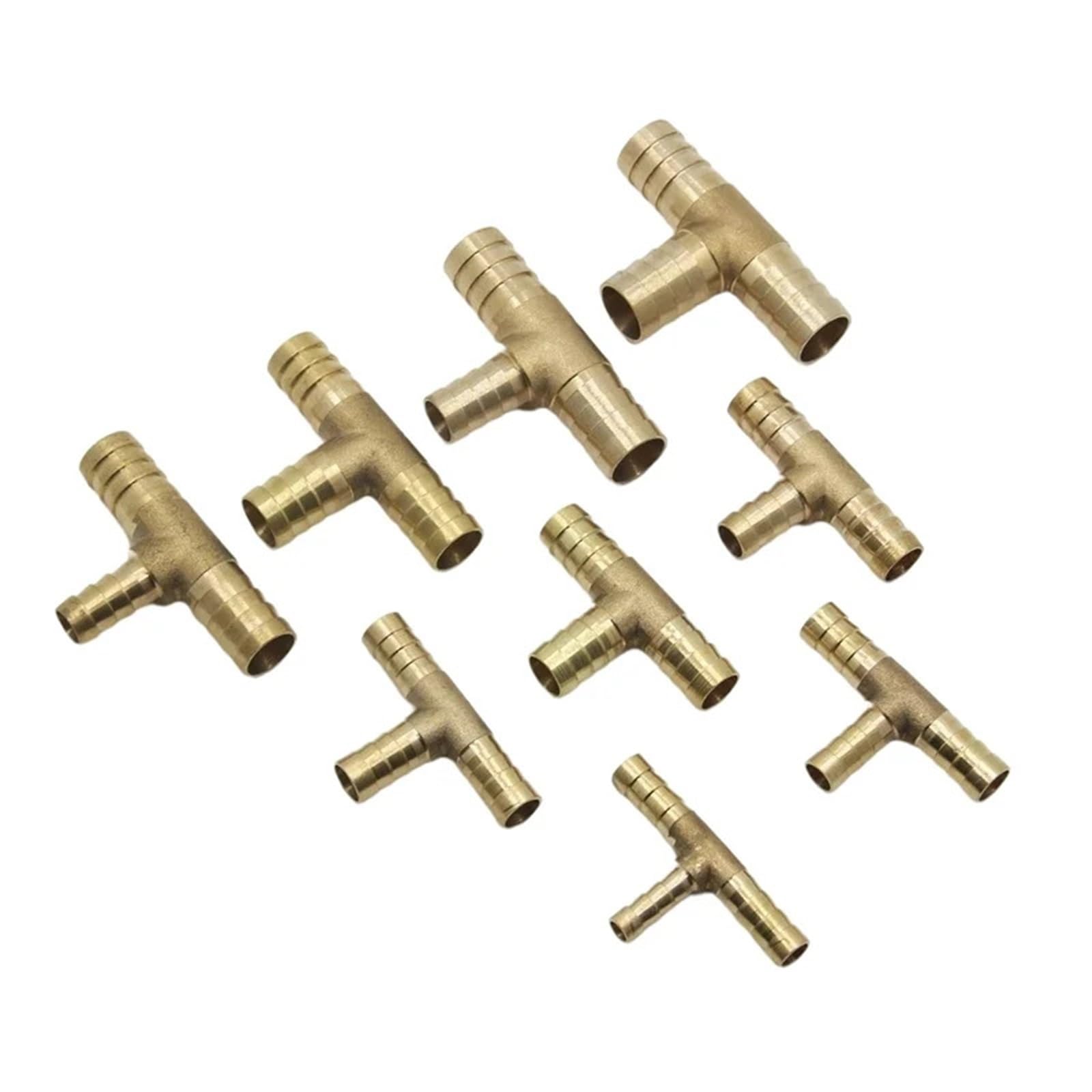 Tamaños múltiples del conector de la instalación de tuberías de lengüeta for manguera reductora en camiseta de latón(OD 12-10-12)