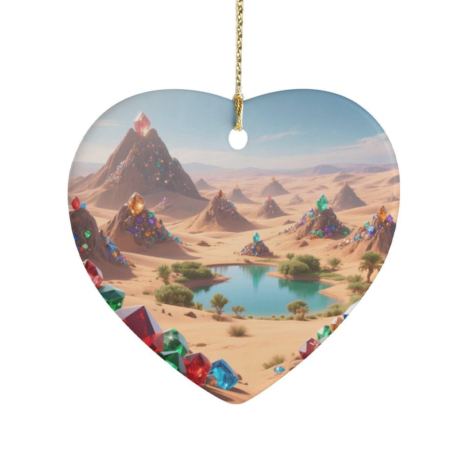 Fekiloot Style Jewel Fantasy Desert Ceramic Ornament Home Decor Keepsake