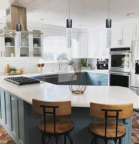 Miniatura 4 de 3 luces independientes para isla de cocina, comedor, lámparas colgantes negras, lámparas lineales, 3 luces colgantes para isla de cocina, lámparas