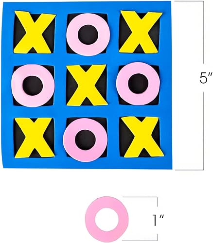 Miniatura 3 de Gamie Paquete de 24 minijuegos de mesa de espuma de 5 pulgadas, juego de viaje a granel de Tic Tac Toe para niños, juegos de recreo interior para