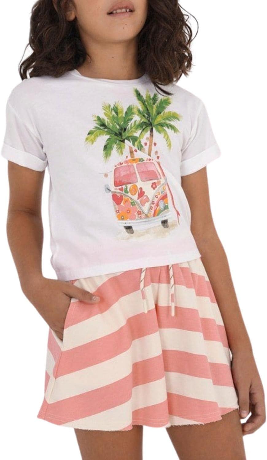 Mayoral Fleece Shorts for Girls Coral