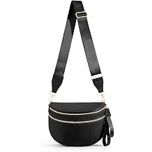 hibear Checkered Crossbody Bag Spacious Bum Bags for Women Nylon Crossbody Fanny Packs Checkered Purse Belt Wallet