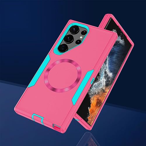 Miniatura 3 de Showdd Funda magnética diseñada para Samsung Galaxy S23 Ultra, protección contra caídas resistente, compatible con MagSafe, a prueba de polvo, no se