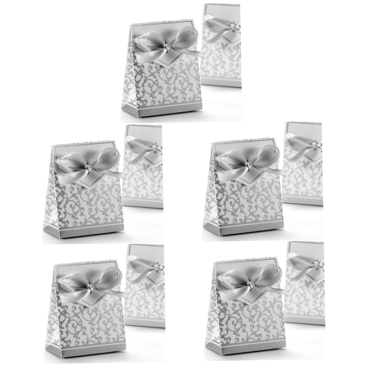 SOLUSTRE 250 Stk Hochzeitsbevorzugungsgeschenk kleine Geschenkboxen Pralinenschachteln für Hochzeiten Geschenkboxen für Hochzeitsbevorzugungen dreidimensional Süßigkeiten Box silberne Jahre