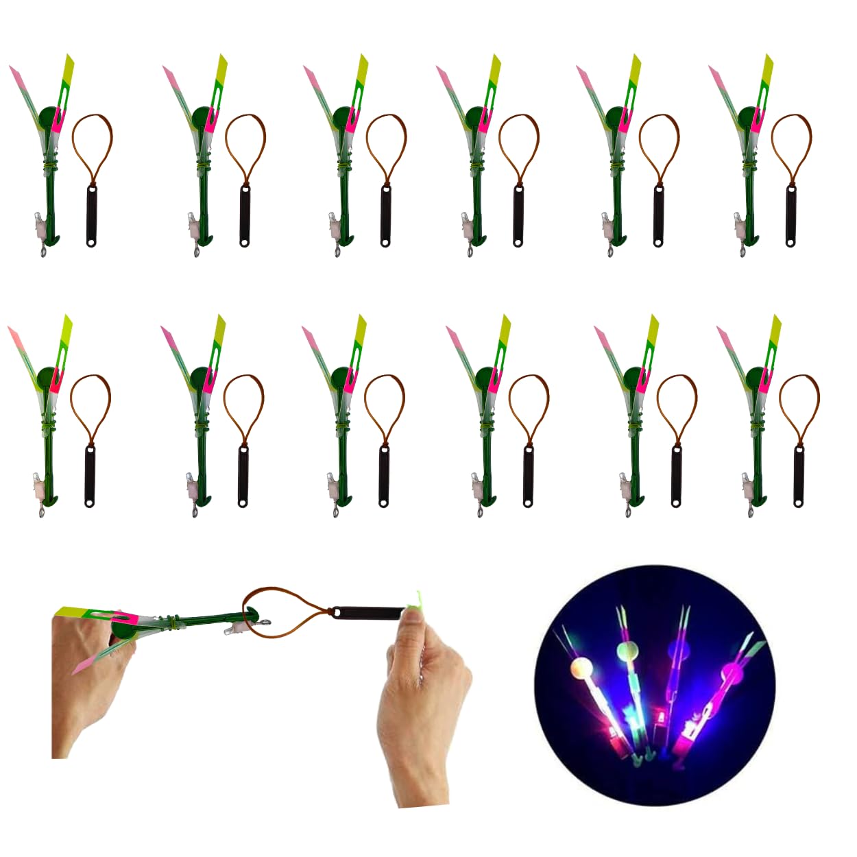 Himavat Amazing Shiny Arrow Rocket Helicopter Flying Toy Party Fun Gift Elastic Art & Craft Activities for Kids, Multicolor - (PACK 15) (B0D79HX8YL) Amazon Price History, Amazon Price Tracker
