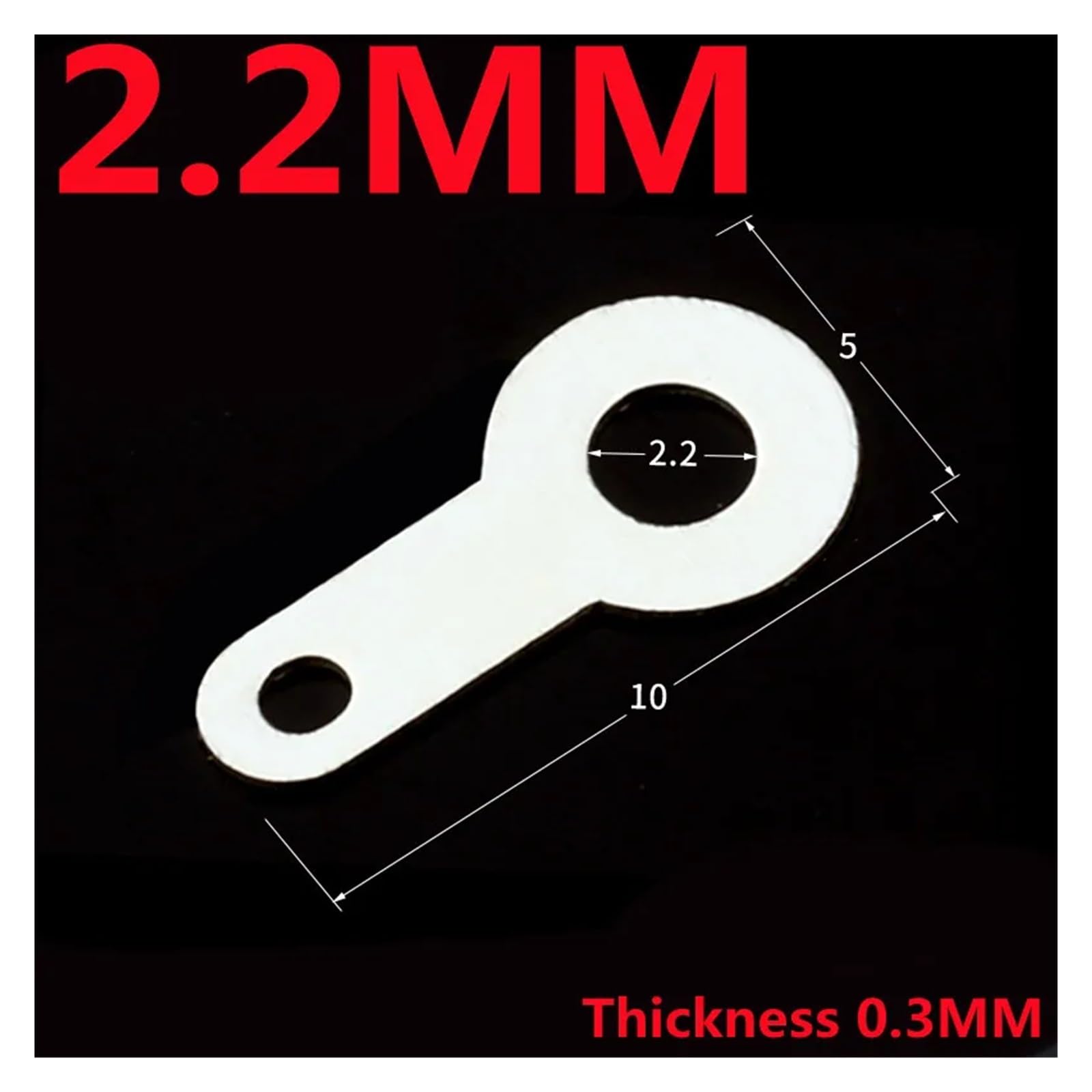 złącze z pojedynczym oczkiem, 100 szt. miedzianych złączy spawanych kołowo M2.2/2.7/3.2-M10.2 posrebrzanych(M2.2 100PCS)