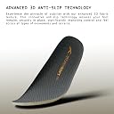 Hundred Steady Soft Pro Performance Insoles | Plush Cushioning | Anti-Slip | Soft & Breathable | Personalized Comfort for Any Shoe | Unisex | 1 Pair (Dark Grey & Orange/UK 9) gallery image