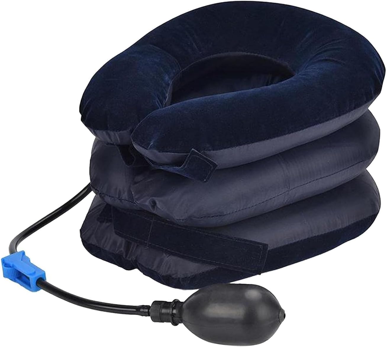 RAMDEV ENTERPRISE Inflatable Neck Brace Pillow Cervical Neck Traction Device Adjustable Neck Stretcher,Ideal for Spine Alignment and Chronic Neck Pain Relief. Multicolor