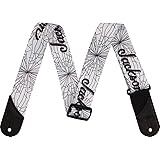 Jackson Cracked Mirror Strap, Guitar Accessories, White, 2in, Adjustable