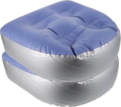2pcs Inflatable Bath Tub Cushion with Suction Cups Adjustable Thickened Seat for Spa and Hot Tub Portable Adult Bath Pillow Booster for Relaxing Bathing Experience