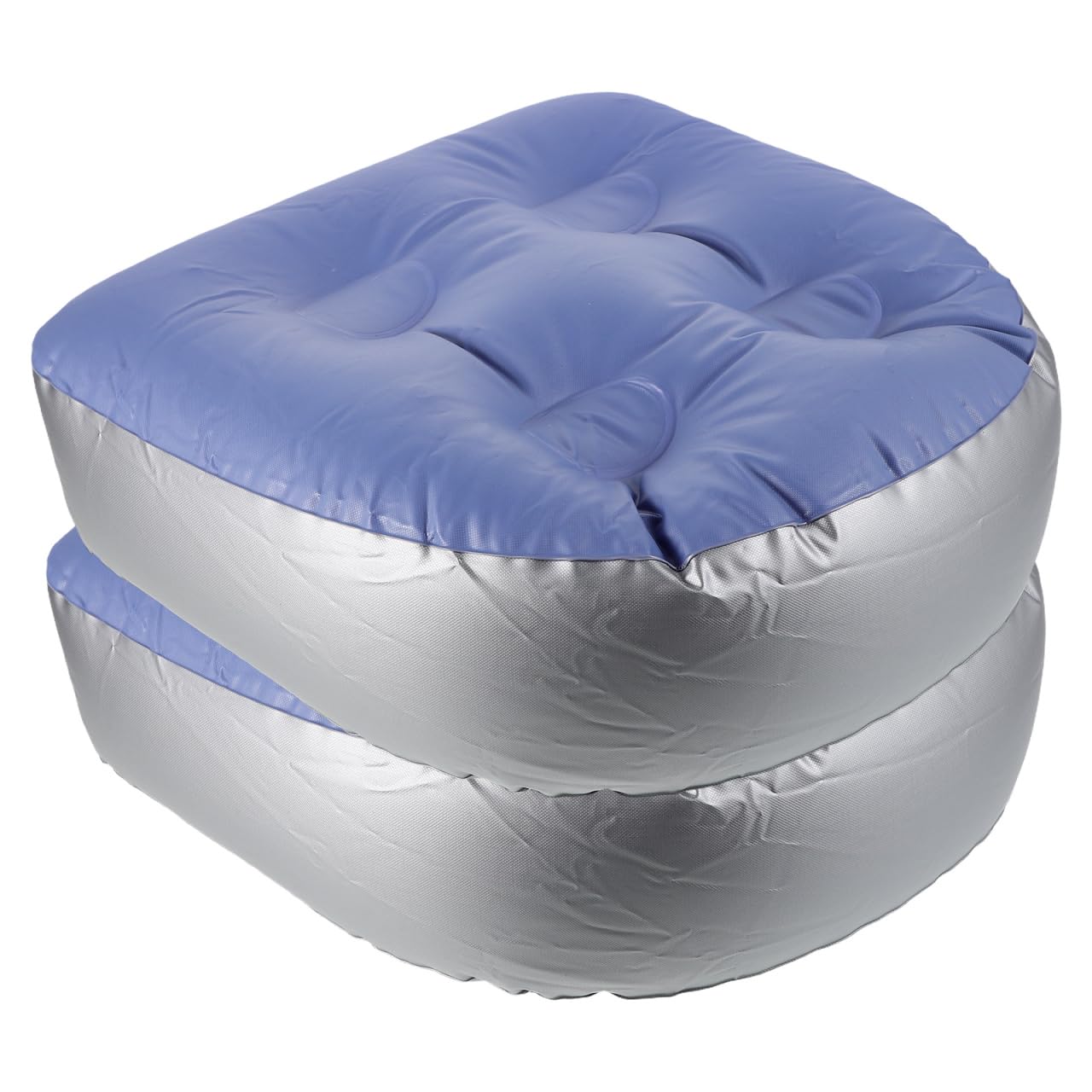 PERSELOSO 2pcs Inflatable Bath Tub Cushion with Suction Cups Adjustable Thickened Seat for Spa and Hot Tub Portable Adult Bath Pillow Booster for Relaxing Bathing Experience