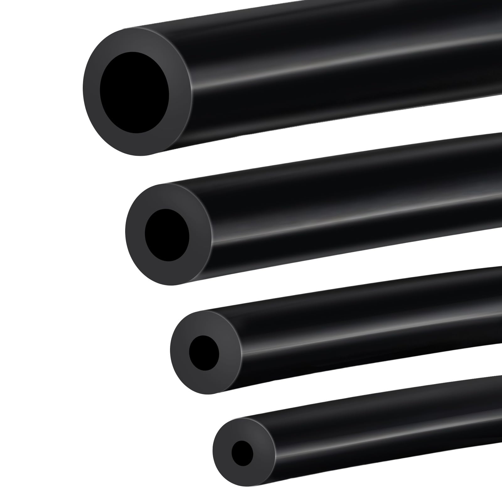 4PCS Vacuum Hose Automotive, 5 FT 1/8 5/32 1/4 3/8In ID Vacuum Line