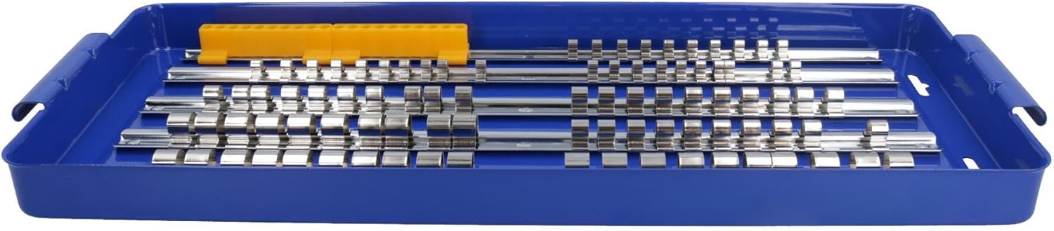 110pc Socket Set Rail/Rack Tray Clips Tool Box Storage 1/4" / 3/8" and 1/2" AN051