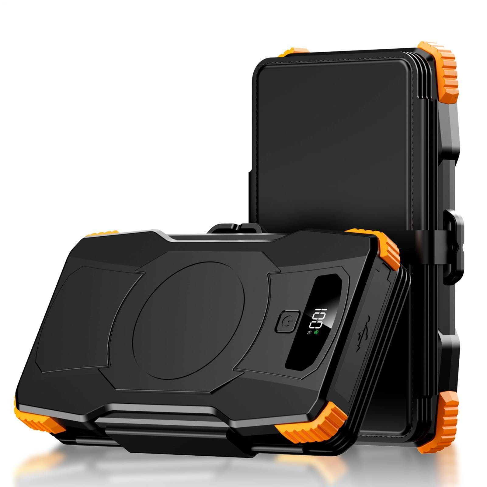 Cargador Solar Portátil 20000mAh Batería Externa Inalámbrica con Linterna
