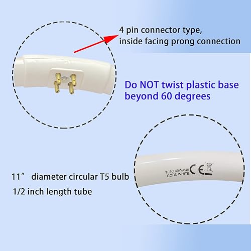 Miniatura 3 de Bombilla de repuesto F552D830 para bombilla G E General Electric 40184, bombilla fluorescente 2D de 55 vatios, base GRY10Q-3 de 4 pines, 3000 K