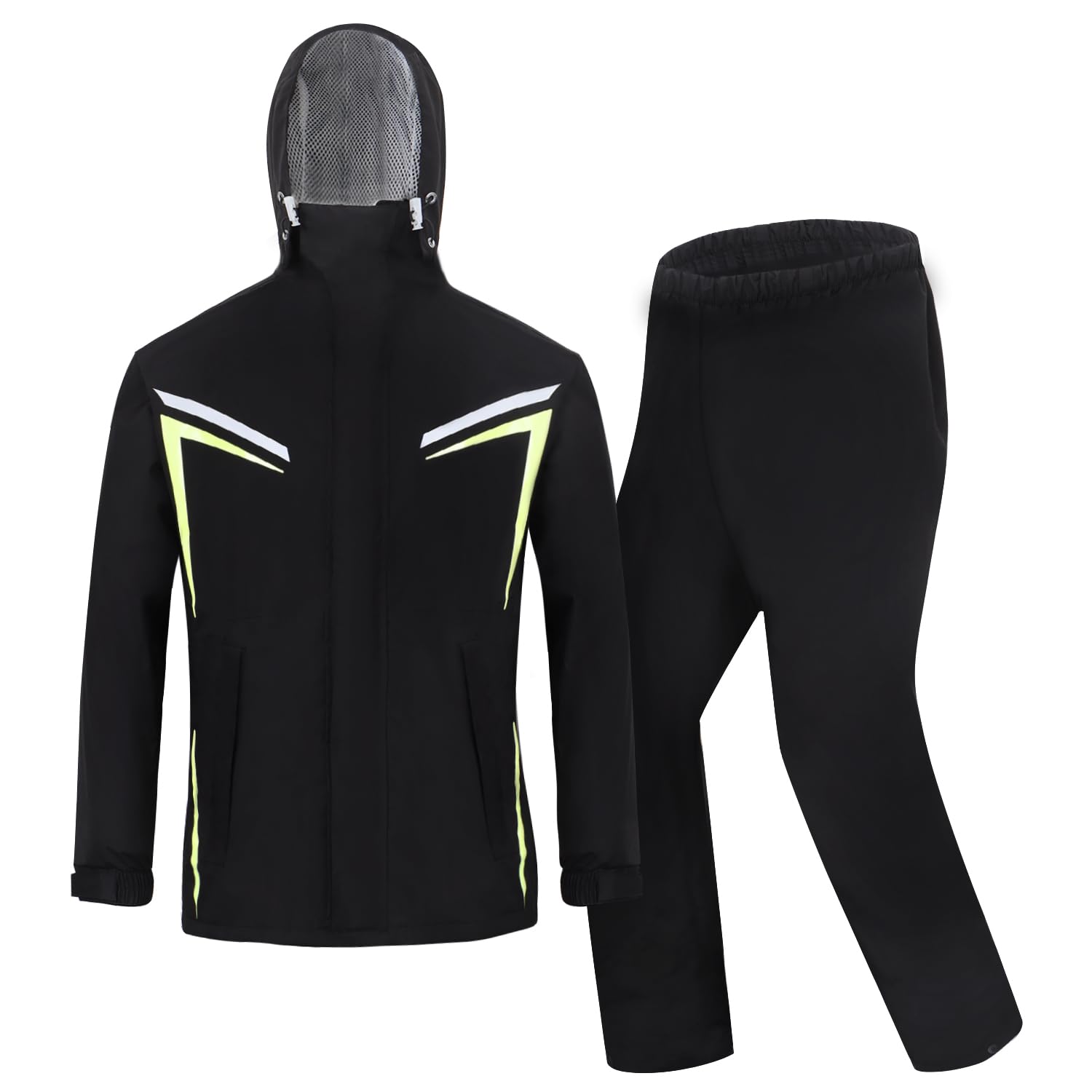 Jywmsc Regenanzug für Herren, Wasserdichte Jacke und Hosenan