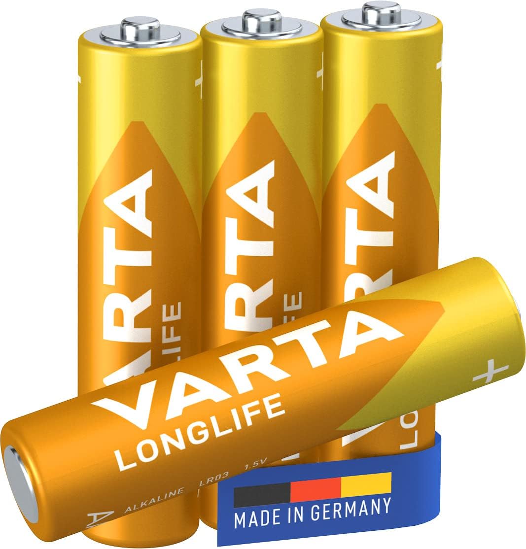 Longlife AAA Alkaline Battery for Long-Lasting Performance in Everyday Devices (4-Pack)