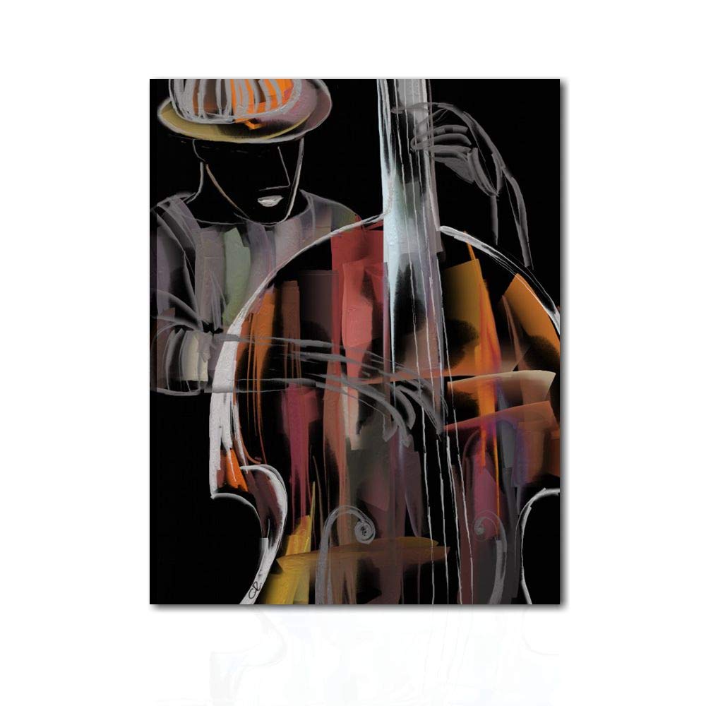 QUADRI MUSICA SAX TROMBA JAZZ POP ART COLORATI MUSICALI DIPINTI A MANO SU TELA INTELAIATI PRONTI PER ESSERE APPESI CASA SALONE UFFICIO SOGGIORNO CUCINA ALTA QUALITA' MADE IN ITALY - AMO IL