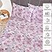 Ruvanti 100% Cotton Bed Sheets, 4 Pcs Bed Sets, Lilac Floral Print Full Size Sheets Set, Soft, Breathable, Deep Pocket Sheets, Cooling Bedding Sheets Set Include 1 Flat, 1 Fitted Sheet, 2 Pillowcases.