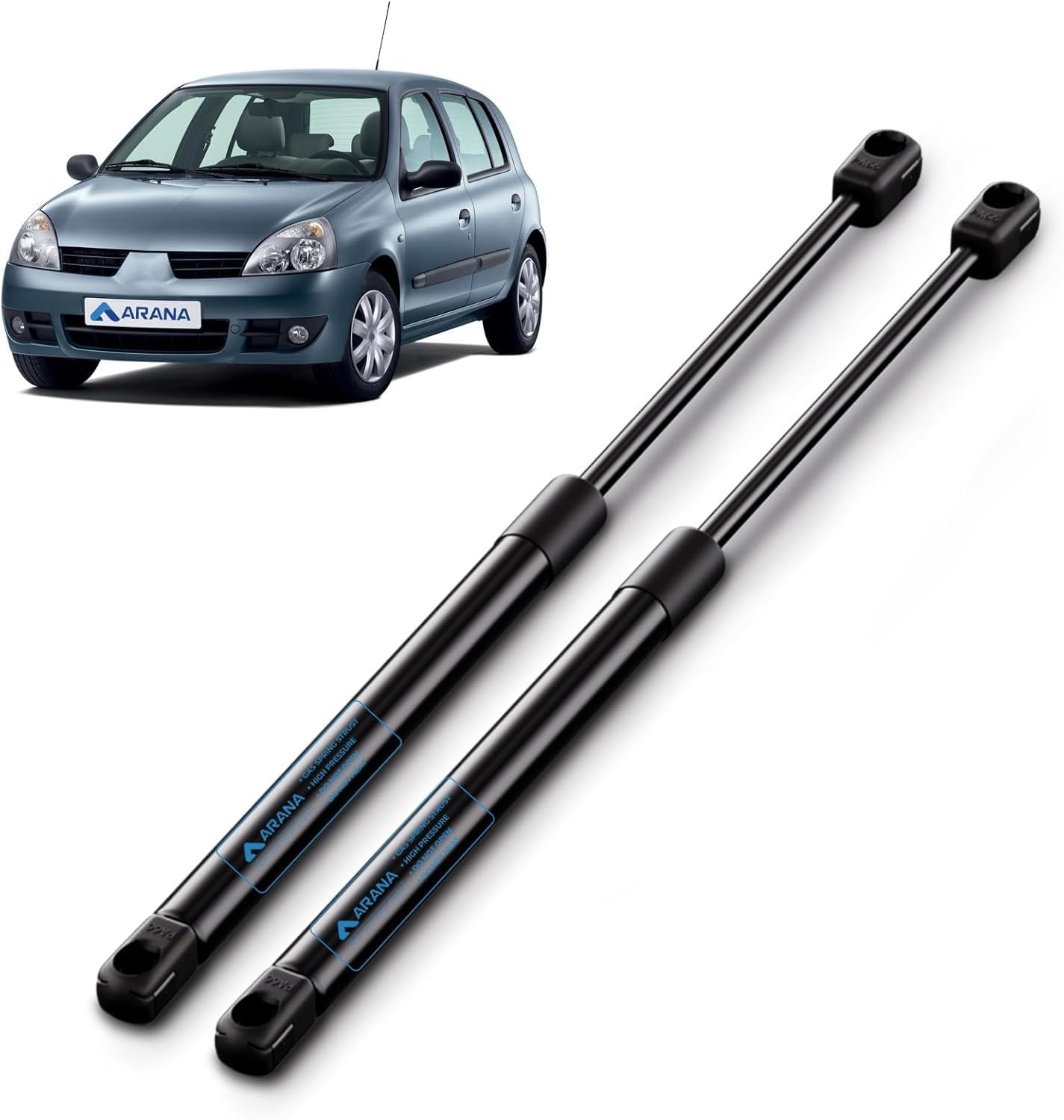 ARANA 2 x verin de coffre pour le hayon arrière de compatibilité CLIO II BB CB 1998-2010 Supports de levage pour verin a gaz, verin hydraulique et amortisseurs,#7700842256, #8200048867