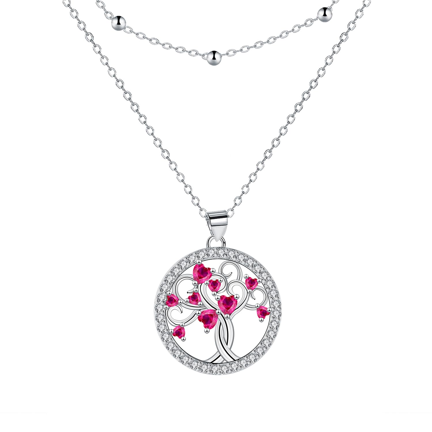 ArrebolArrebol Collar Arbol de La Vida Plata de Ley 925 Mujer Collar Nudo Celta Para Mujeres Hermana Madre Regalos Originales