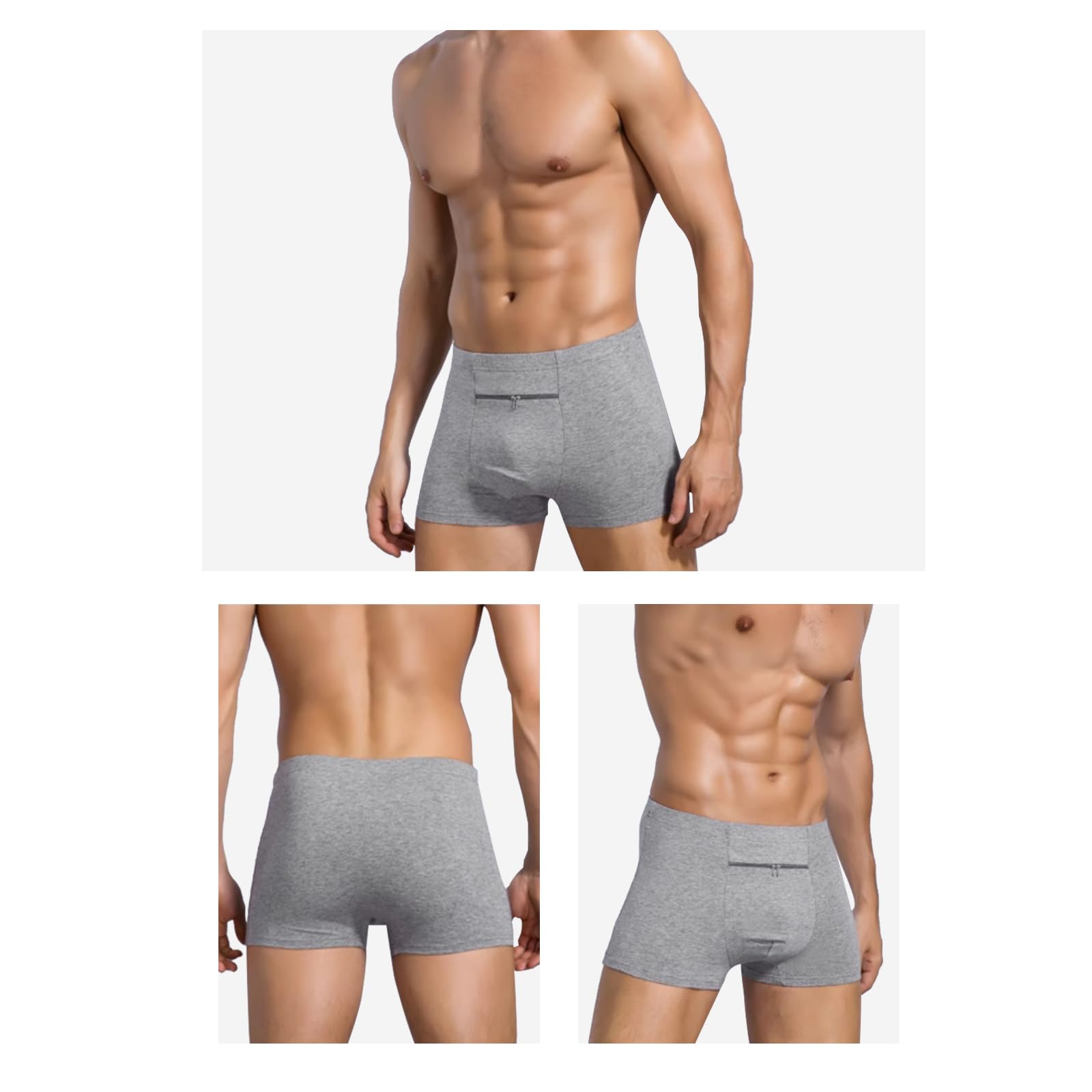 Stash Pocket bielizna dla mężczyzn, bokserki z tajną kieszenią