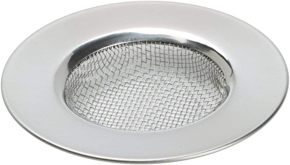 TRIXES Sink Strainer for Shower - Plug Hole Hair Catcher - Fits Bath or Kitchen Sink Plugholes - Stainless Steel Mesh Sink Drain Filter - 3 Inch 7.6cm Outer Diameter