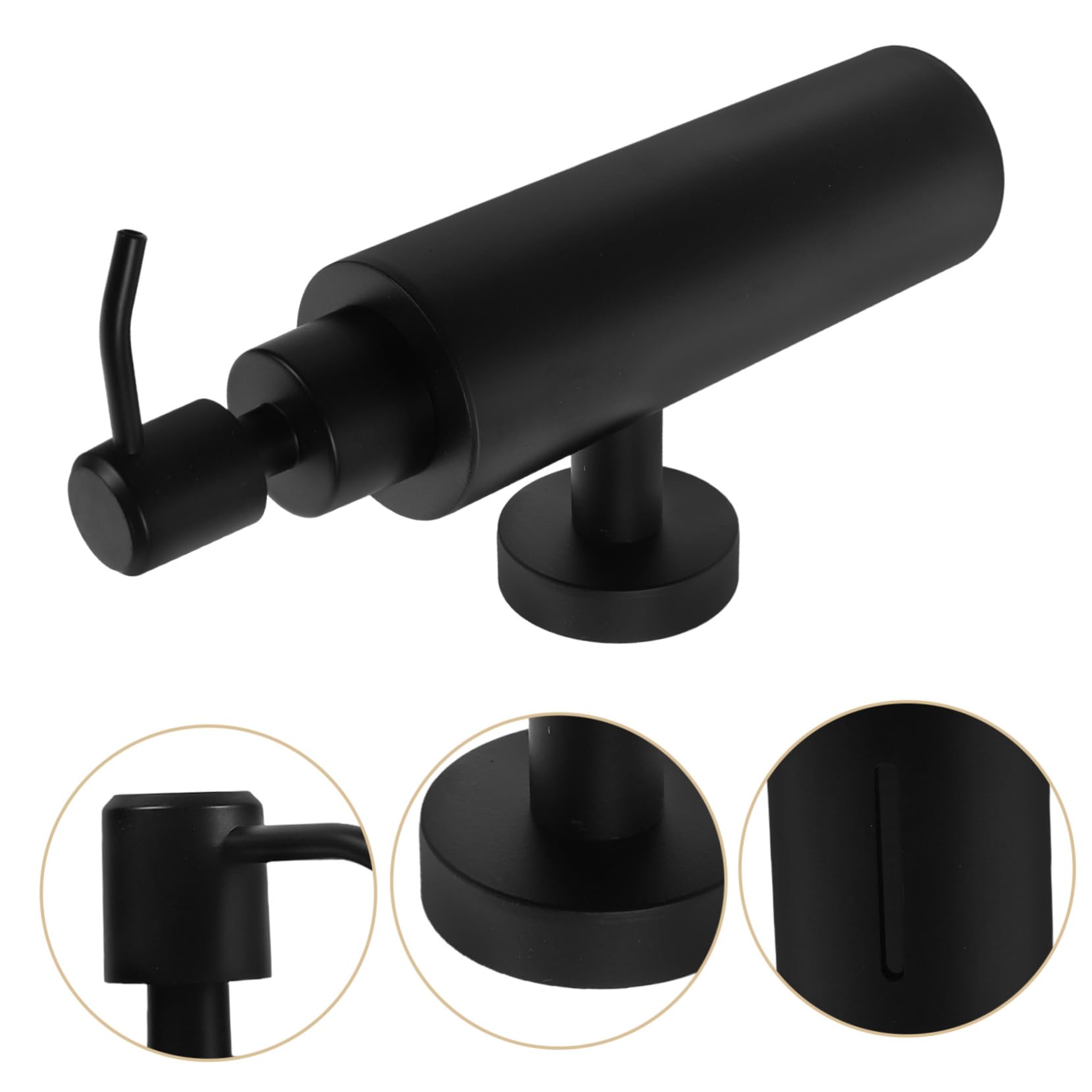 ERINGOGO Dispensador de Jabón Recargable de Acero Inoxidable Montado Pared con Bomba Manual para Baño y Cocina Diseño Duradero y Ahorro de Espacio