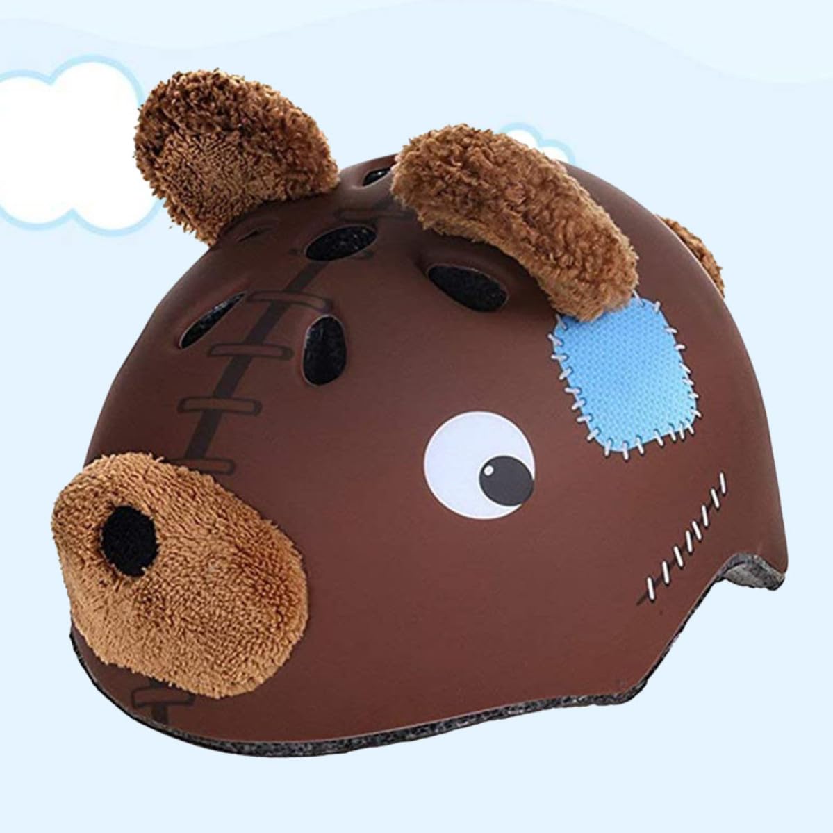 Ciieeo Casco de Seguridad para Niños con Diseño de Oso, Material de Espuma Densa, Transpirable y Cómodo para Ciclismo y Deportes al Aire Libre en Carretera