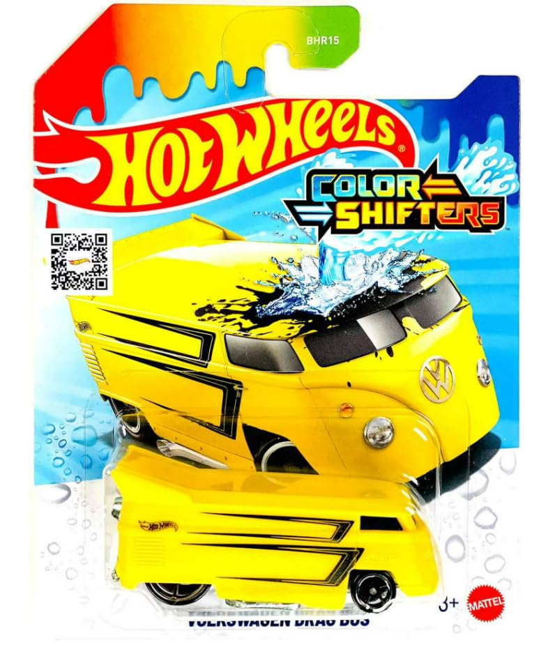 Hot Wheels Volkswagen Drag Bus 1:64 Color Amarillo miniatura 1