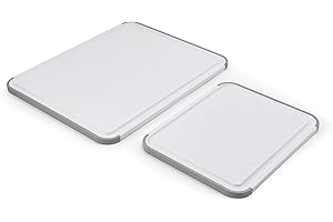 Gorilla Grip Original Cutting Boards - Set of 2 Non-Slip Plastic Cutting Boards