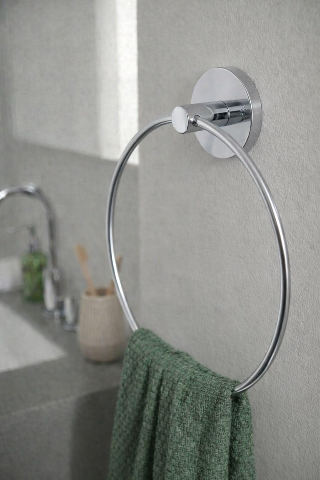 Sas Haus Krom Kaplama Yuvarlak Halka Banyo -mutfak Havlu Askılığı S-102