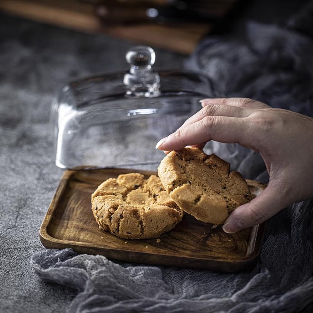 Pojemnik na masło Talerz na masło, zabytkowa drewniana taca tort weselny, talerz herbatę, przekąski, stół deserowy, dim sum dla Kuchni
