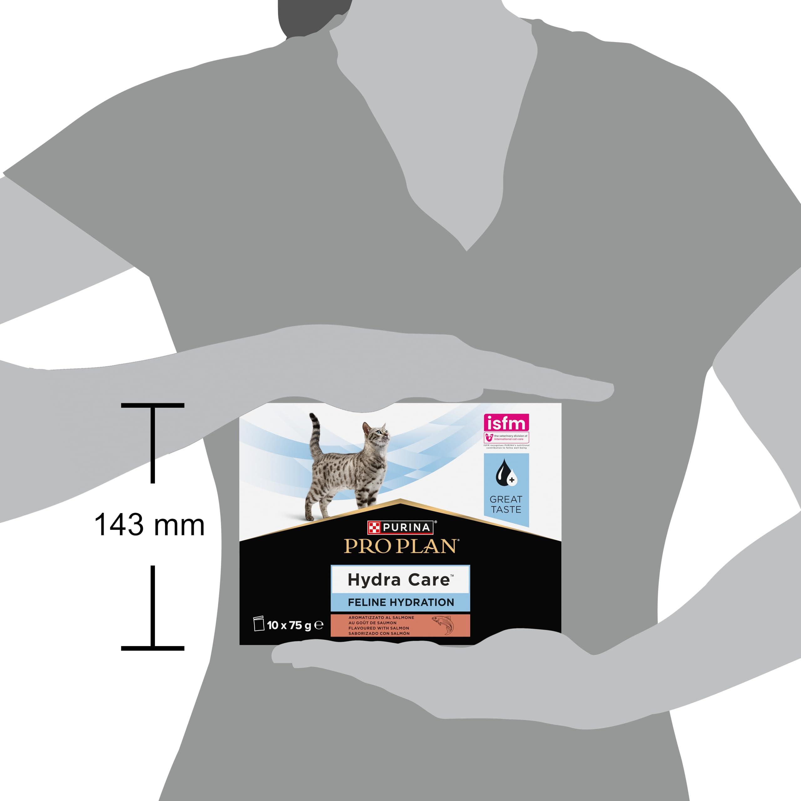 PURINA PRO PLAN Hydra Care für Katzen mit Flüssigkeitszufuhr, 6 Packungen à 10 x 75 g - (6 Packungen, Lachsgeschmack)