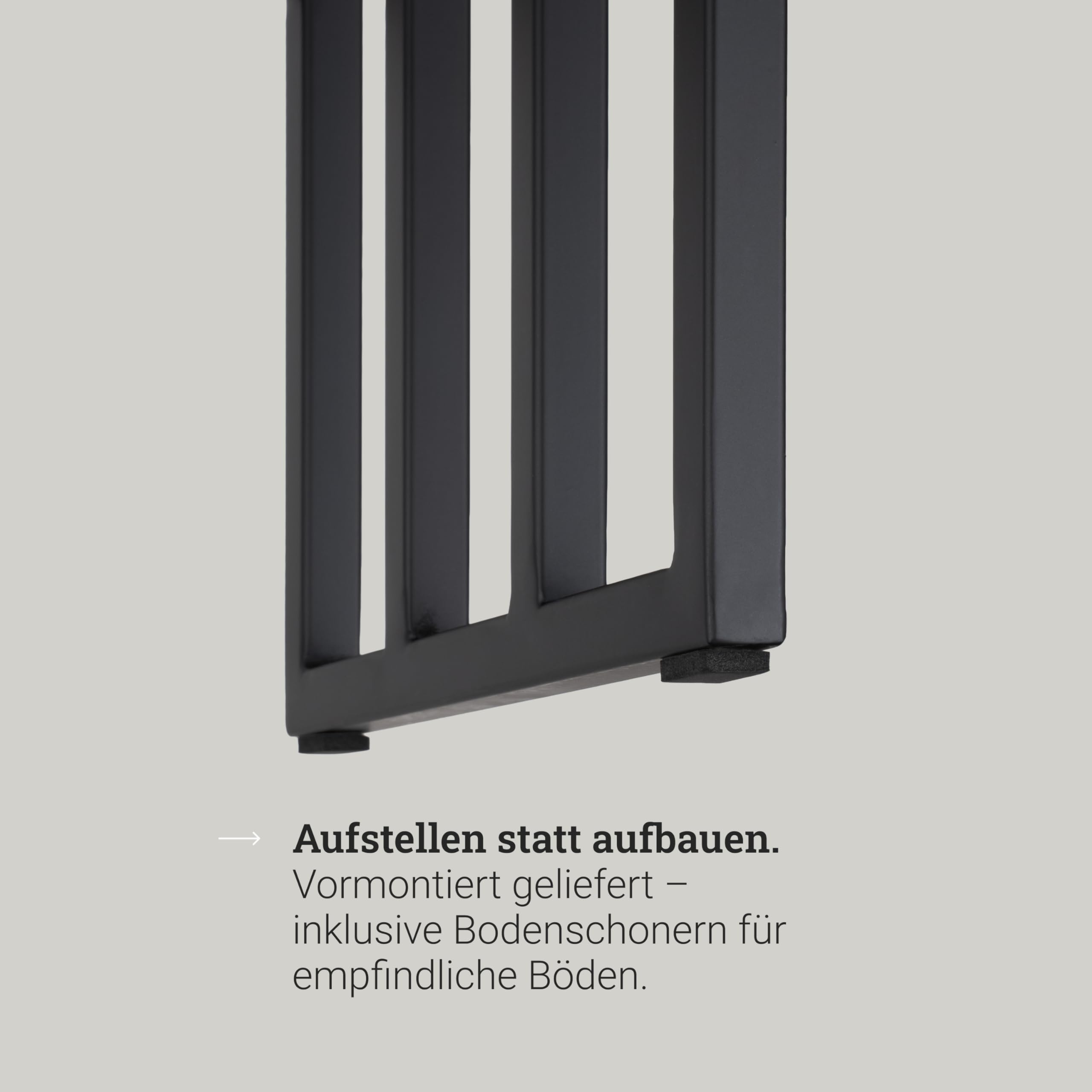Natural Goods Berlin 1x Schuhablage RECHTECK - Offenes Schuhregal Metall Schwarz - 80 x 25 x 30 cm - Schwarzes Schuhregal Outdoor Wetterfest - Schuhaufbewahrung Platzsparend - Shoe Rack, Shoe Storage
