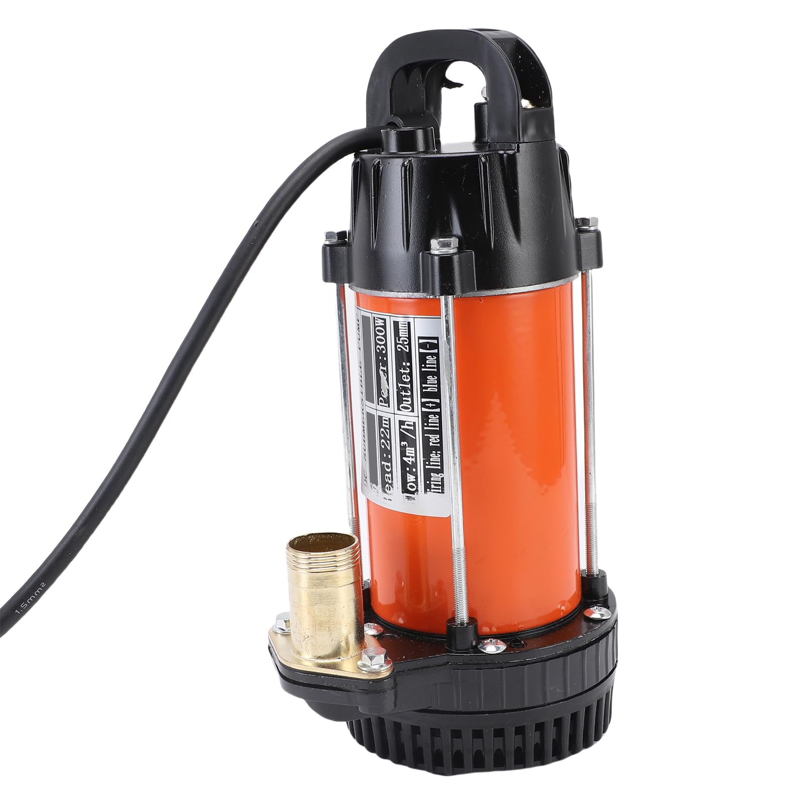 Jeanoko Bomba Solar Sumergible de 300 W para Rancho Doméstico con Impulsor de Acero Inoxidable (CC 24 V)