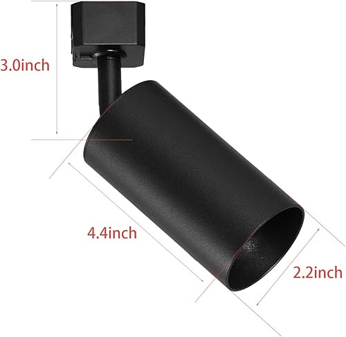 Miniatura 7 de VANoopee Cabezales de iluminación de riel GU10 tipo H, cabezales de luz LED negros compatibles con sistema de estilo Halo, adaptador de base MR16