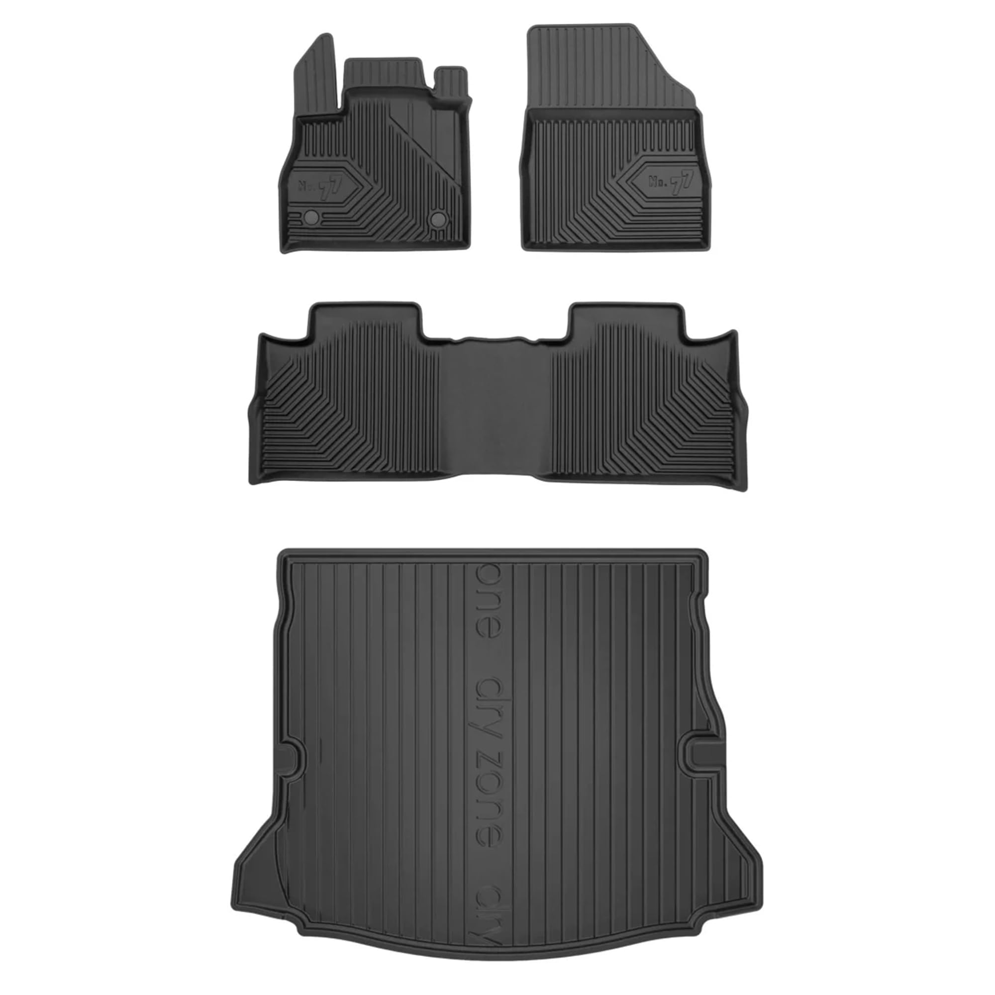 MOTOS Set di tappetini in gomma e tappetini per il bagagliaio per Renault Espace V 2014-2022 Migliorare il comfort di viaggio con tappetino antiscivolo auto 3D- tappetini per tutte le stagioni auto, p