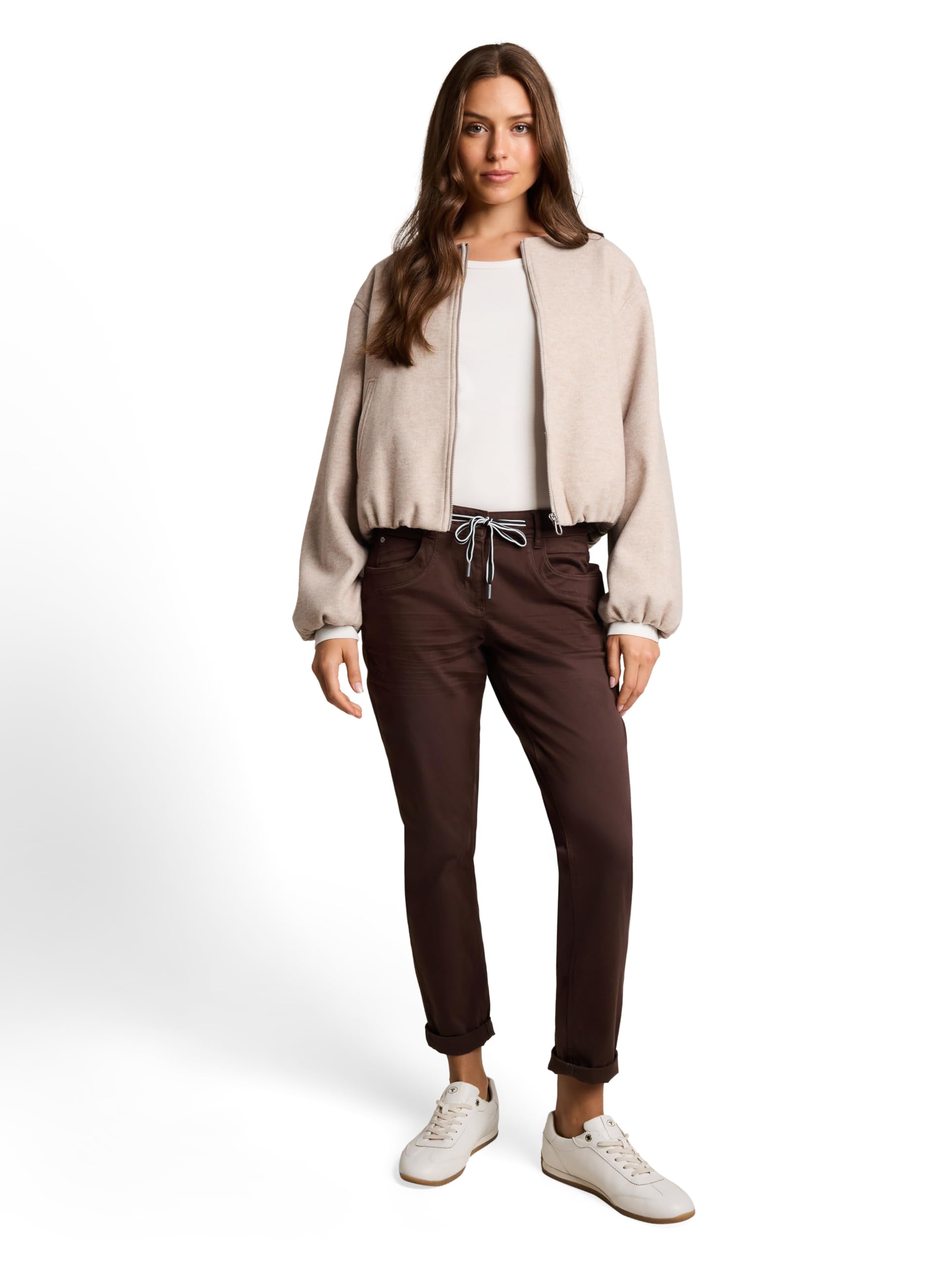 TOM TAILOR Damen Tapered Relaxed Hose mit Kordelzug – Ansicht 2