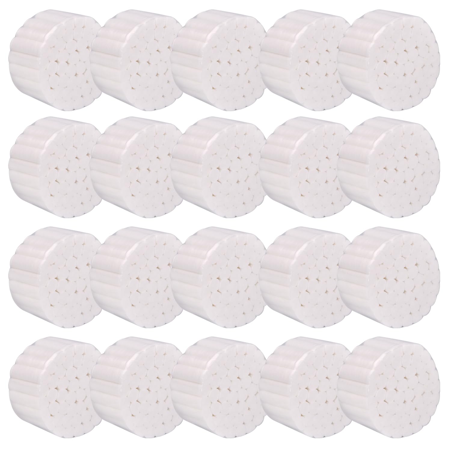 OneMed Disposable Cotton Rolls 1000 Rolls of White Non-Sterile Cotton Pads 100% Cotton Mouth Rolls Soft and Absorbent Nose Plugs for Kids and Adults