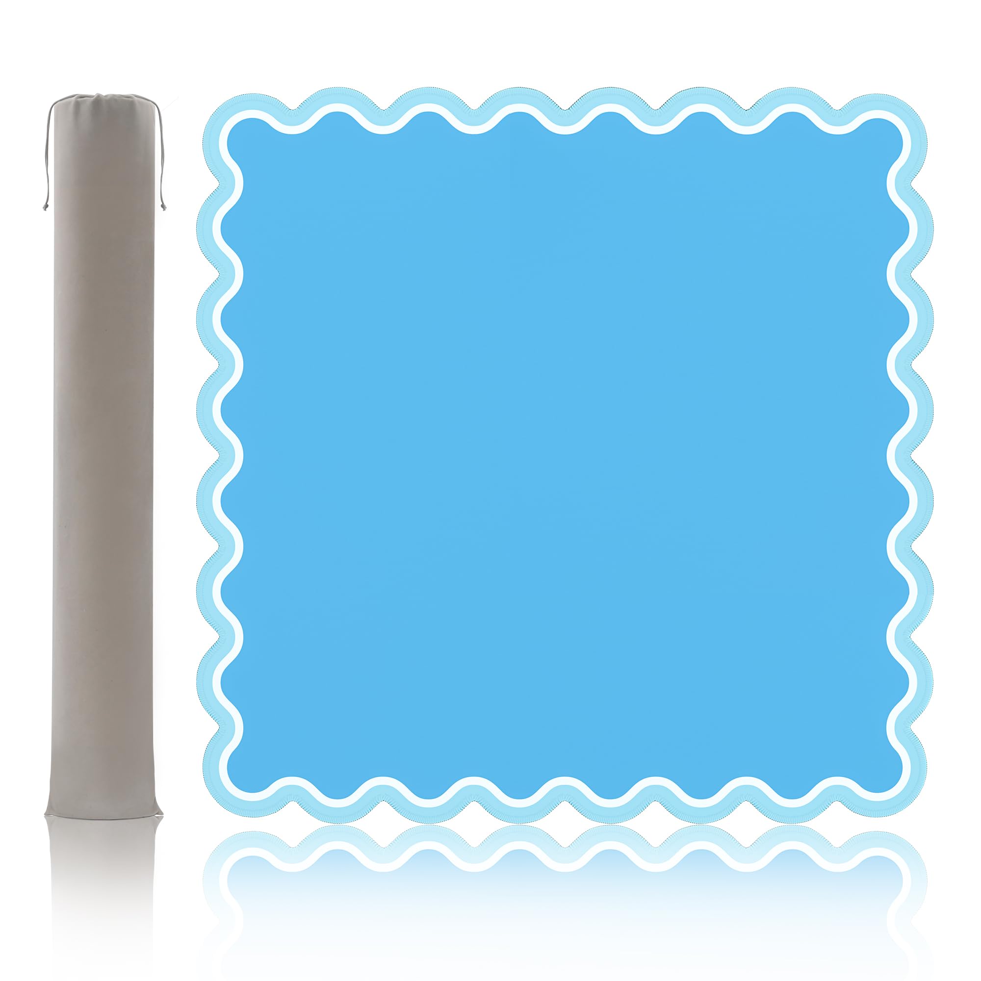 View 1 of **View Clerk Notes**Jolitac Mahjong Mat - 33x33 Inch Wave-blue