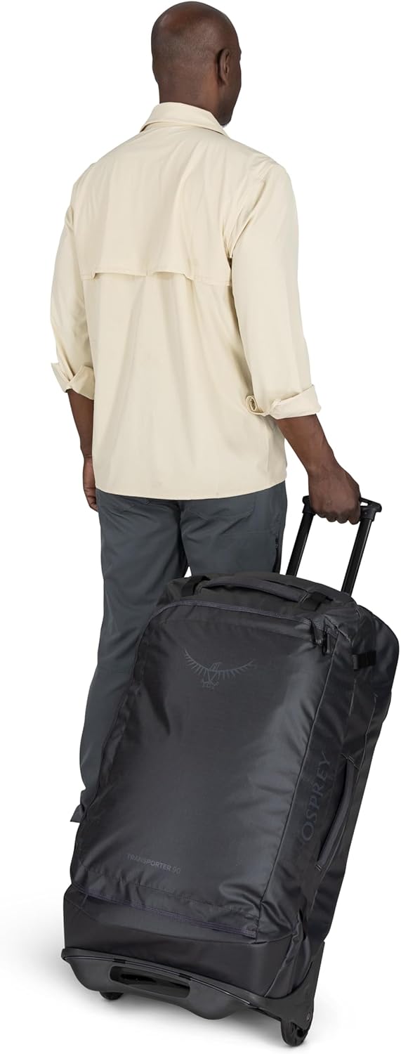 Osprey Transporter 90L Wheeled Travel Duffel Bag - Large Lightweight Rolling Suitcase for Men and Women, Raven Black - Image 9