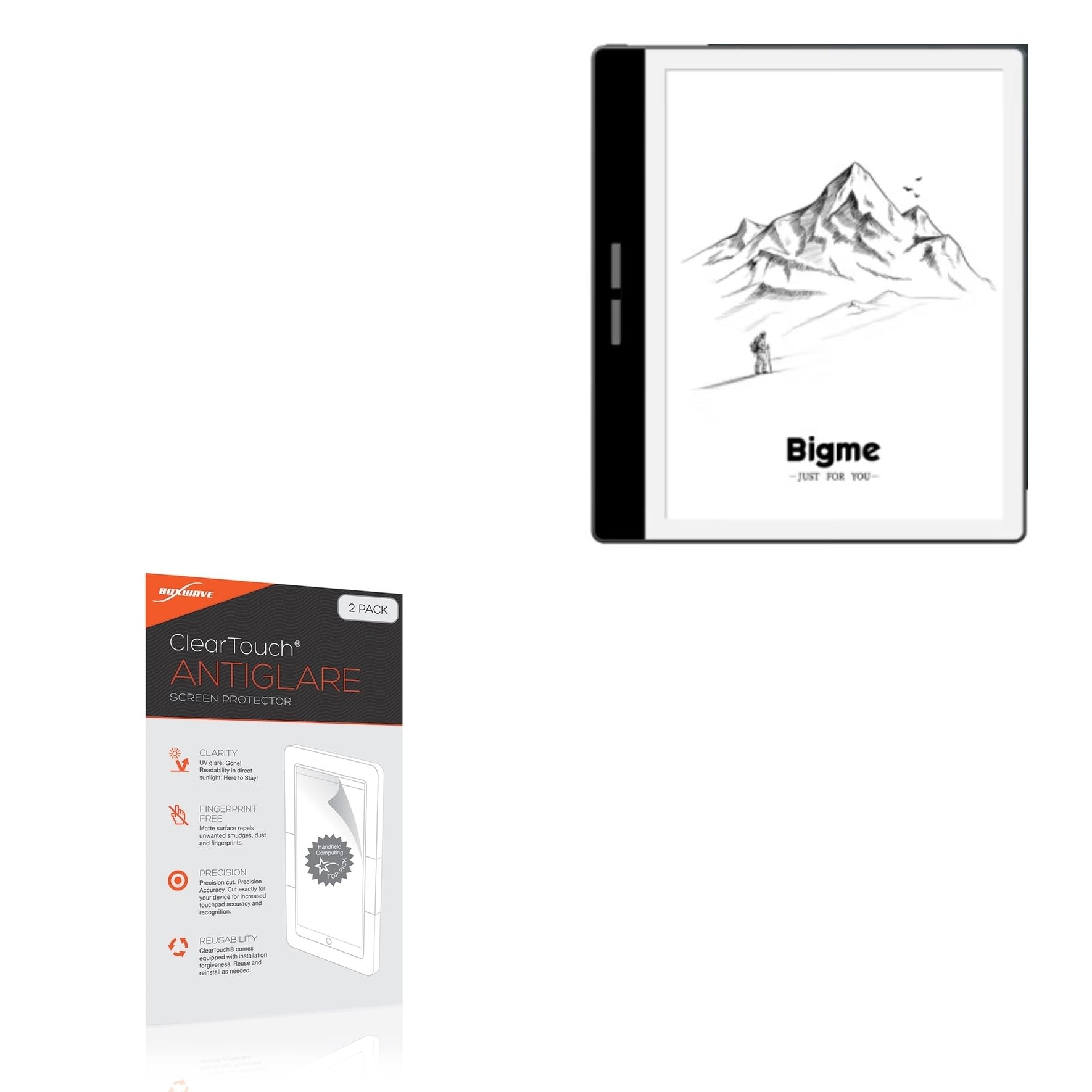 BoxWave Screen Protector Compatible with Bigme B751C (7 in) - ClearTouch Anti-Glare (2-Pack), Anti-Fingerprint Matte Film Skin