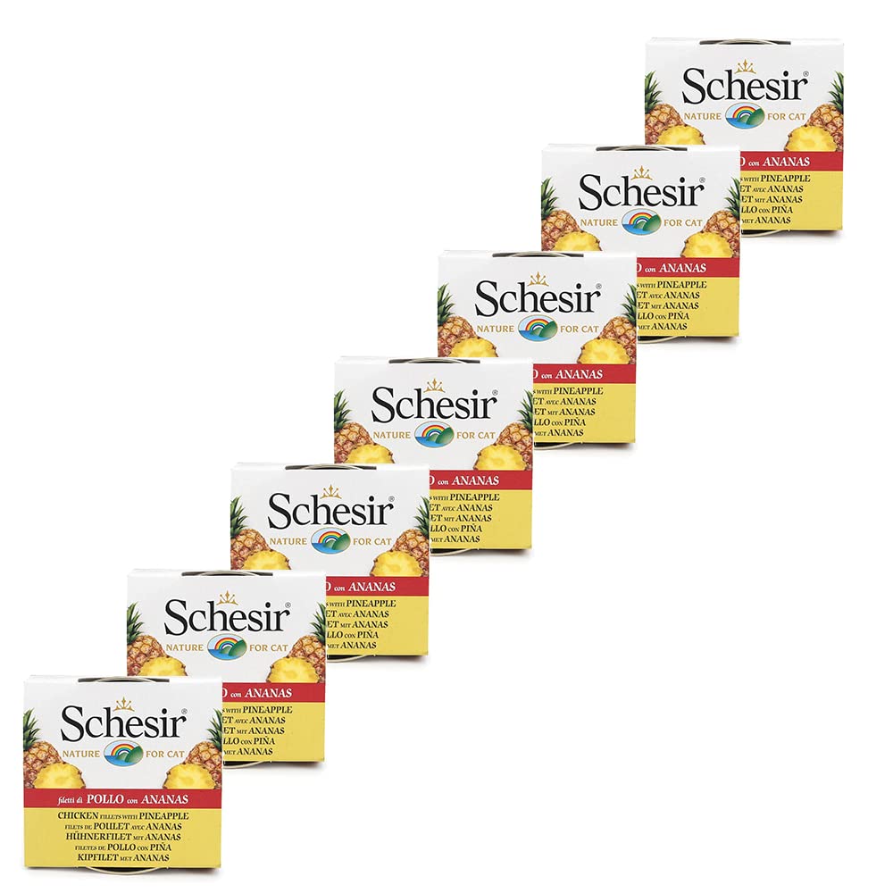 Schesir 40% Chicken Fillets with Pineapple Canned Wet Cat Food - 75g Each - Pack of 7 (B0BR992S85) Amazon Price History, Amazon Price Tracker