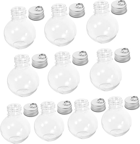 BESTOYARD Botella esférica conveniente, botellas vacías, adornos de alcohol, café, bulbo, botella, bolas de adornos iridiscentes, bebidas