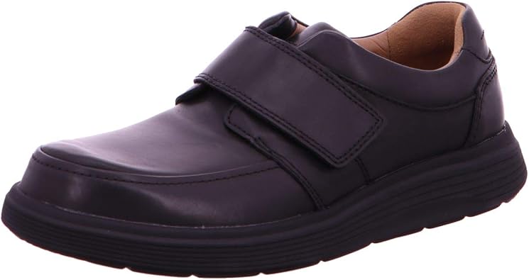 Clarks Un Abode Strap Mens Black Leather, 6.5