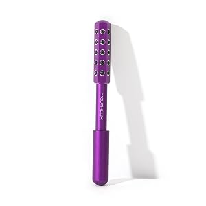 Radiance Roller Germanium Stone Facial Massage Tool for Lifting Sculpting De-Puffing Glow Boost Energizing Cooling Effect Purple