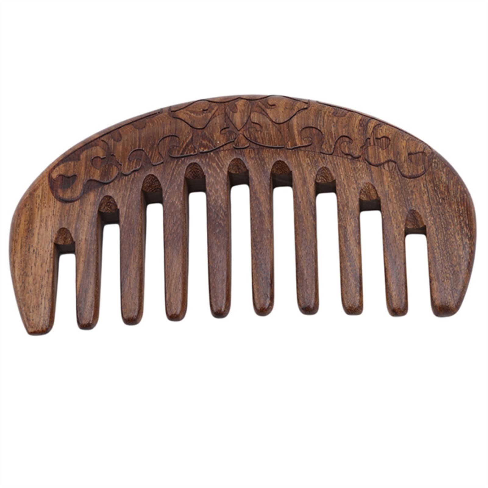 MRKU Peines para el Cabello Peines de Bolsillo de Madera Peines de Dientes Anchos Peines para Barba Herramientas para peinar el Cabello Peines delicados Cepillo para el Cabello