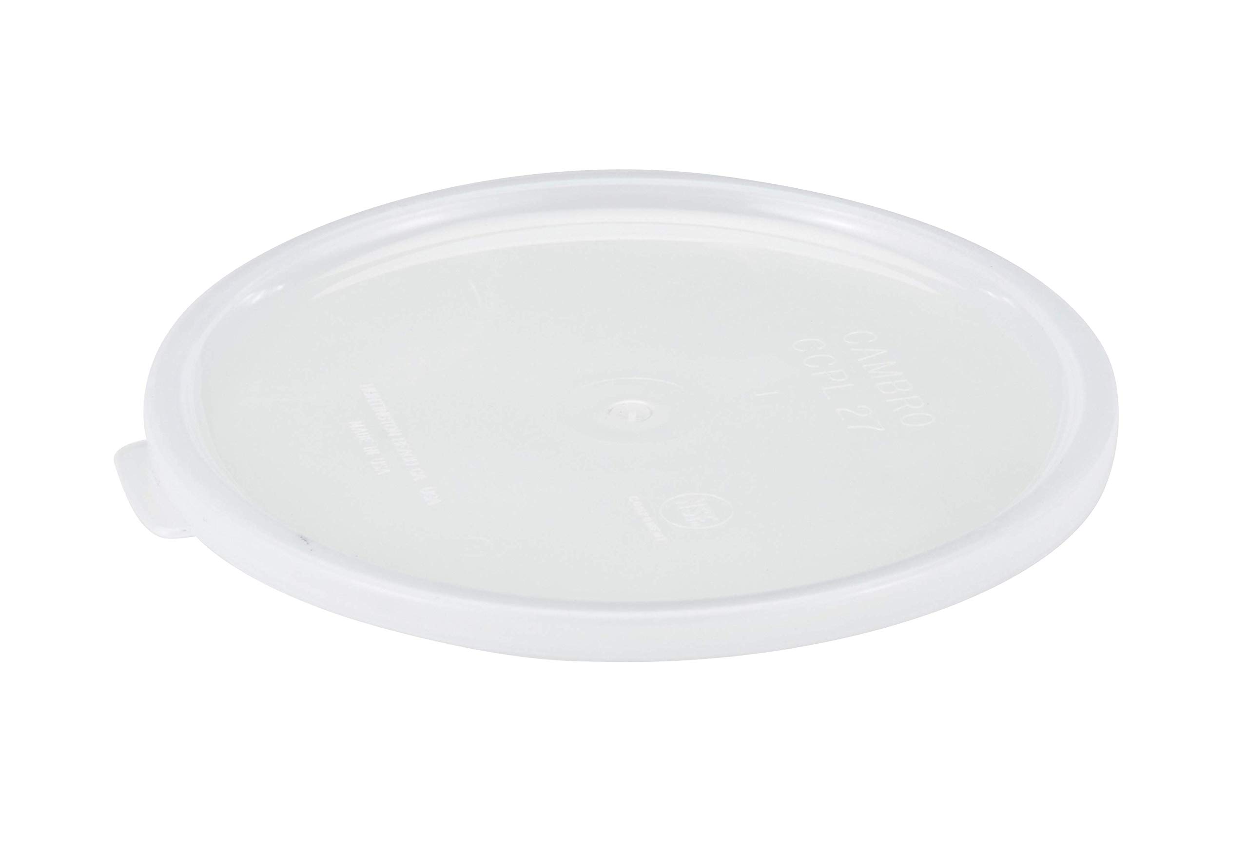 Lid for Cambro 1.5 Quart CCP15 and 2.7 Quart CCP27 Crocks White Case of – Pack of 12, White, Pack of 12, Model CCPL27148